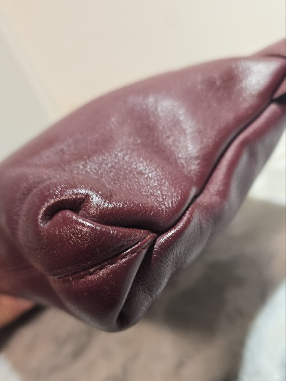 Vintage Etienne Aigner Plum Leather Bag - Picture 7 of 15